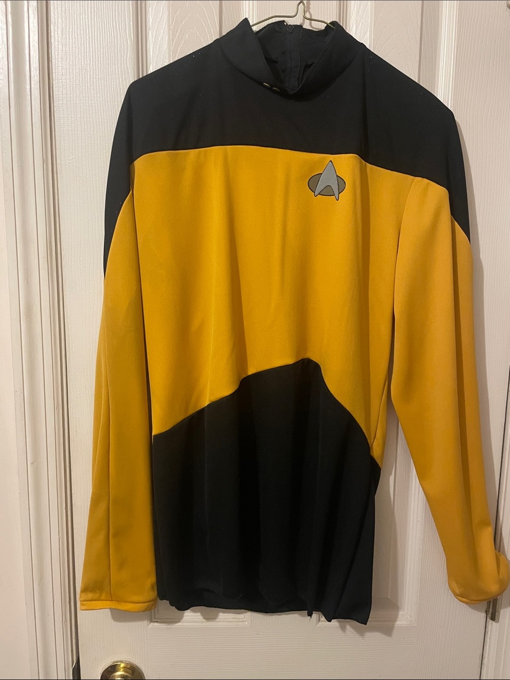 Gold and Black Star Trek Style Long Sleeve Dress